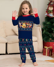 Cocoa | Navy Fair Isle Puppy Print Christmas Pyjamas Unisex & Family