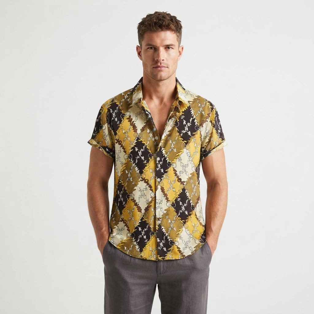 Connor Bailey | Printed Casual Shirt For Men