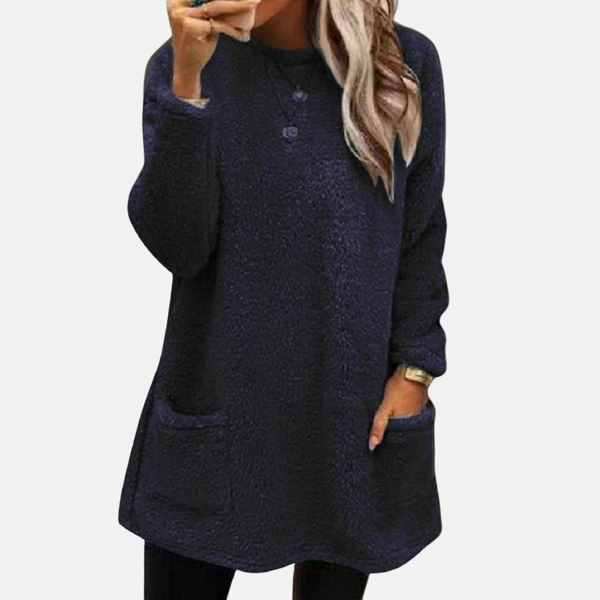 Amelia Sinclair | Plush Fleece Tunic Sweater For Women