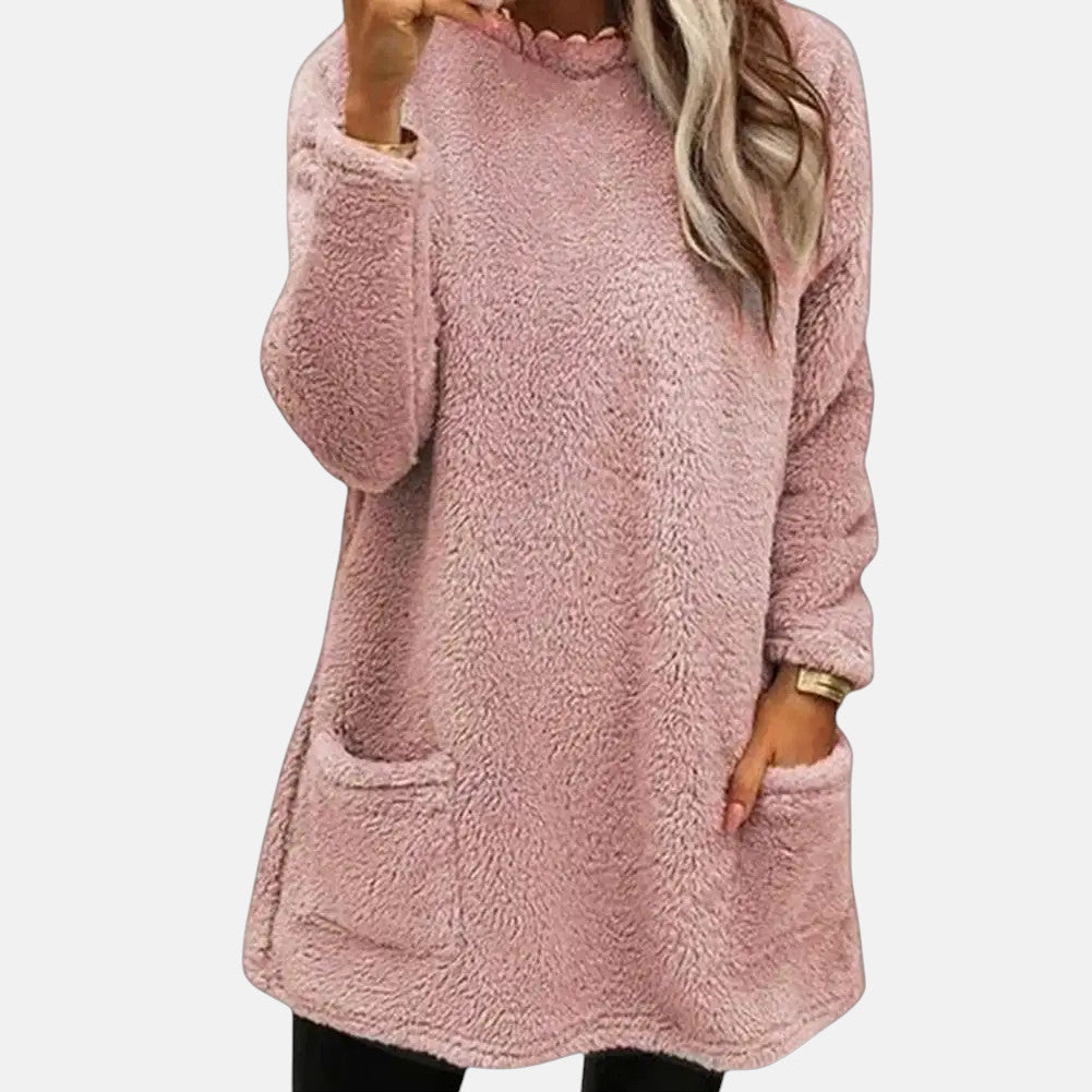 Amelia Sinclair | Plush Fleece Tunic Sweater For Women
