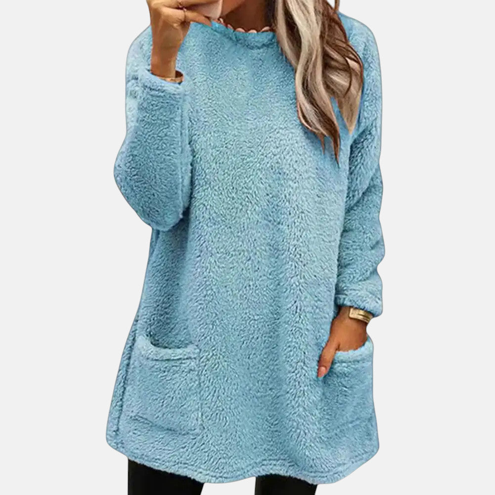 Amelia Sinclair | Plush Fleece Tunic Sweater For Women