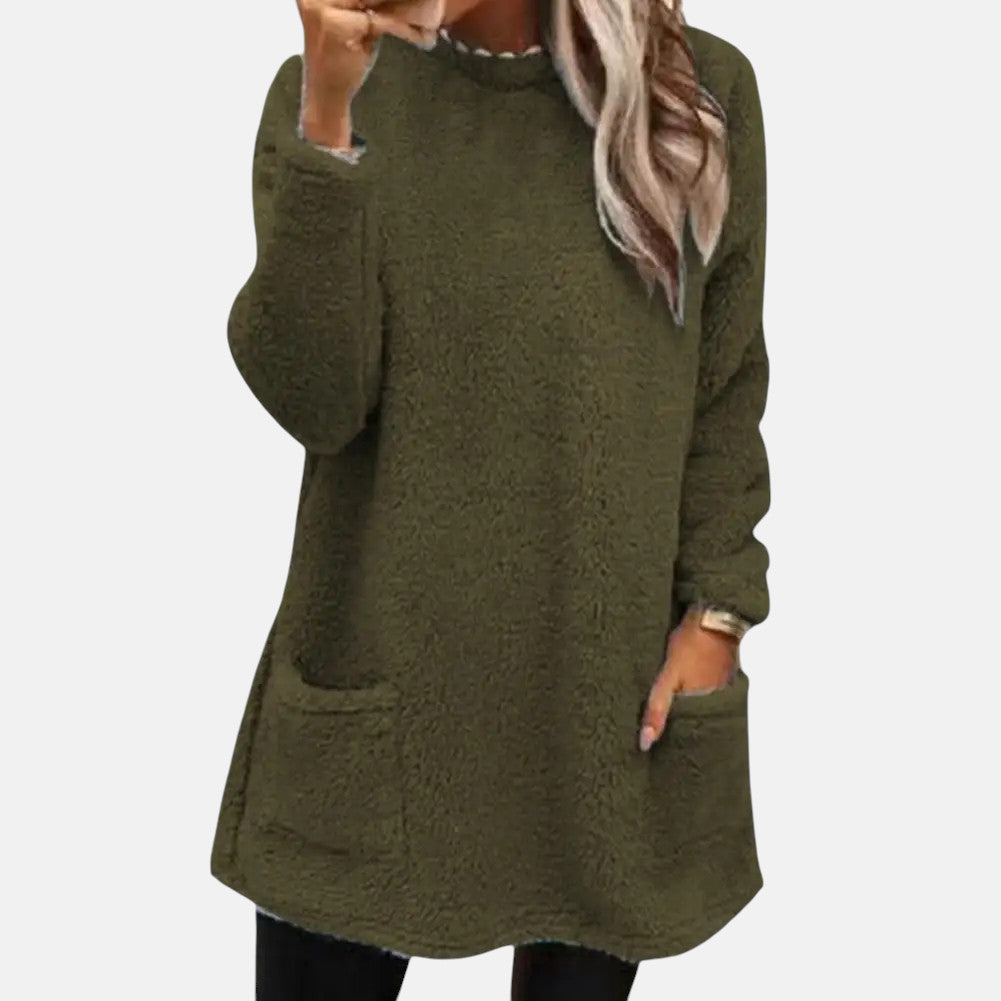 Amelia Sinclair | Plush Fleece Tunic Sweater For Women