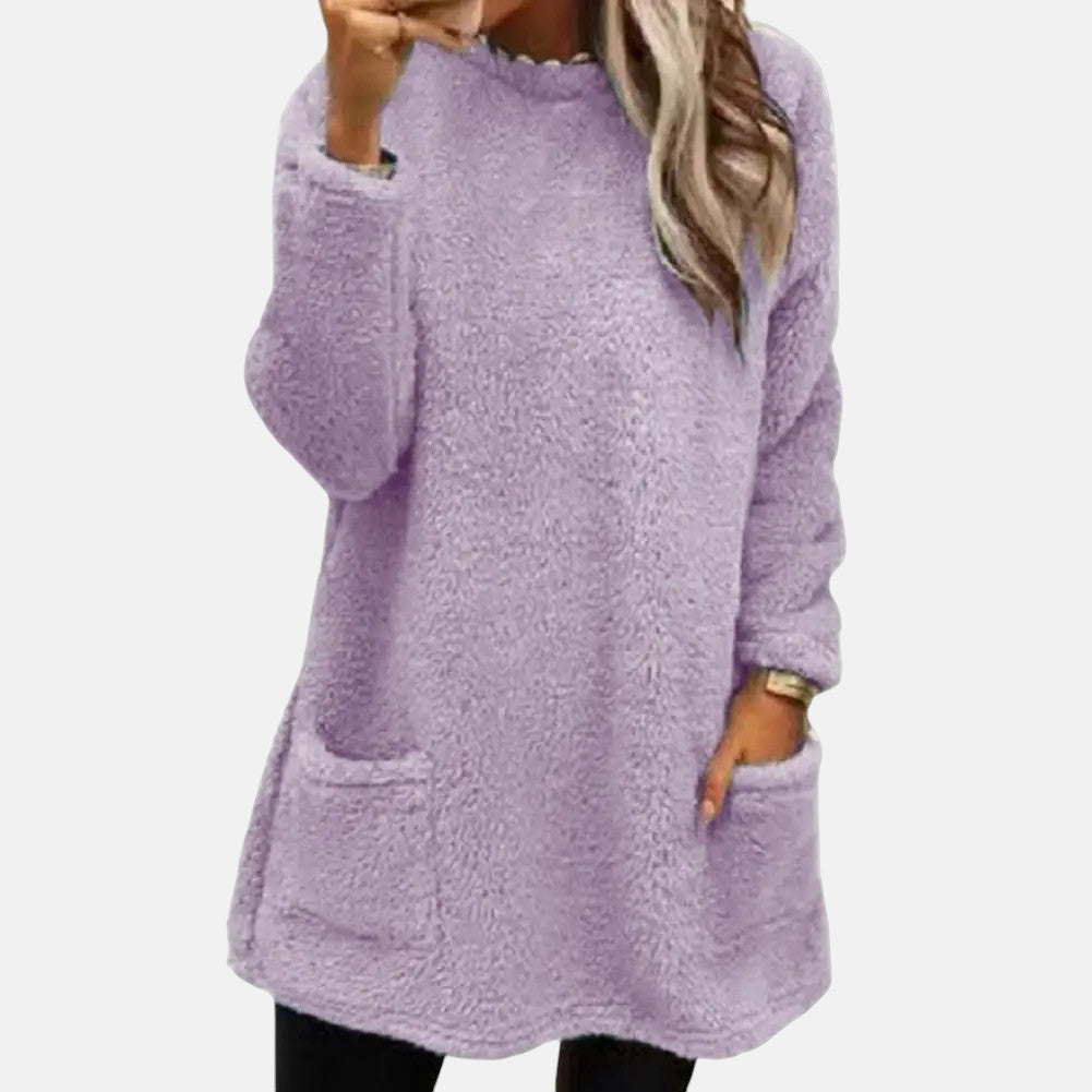 Amelia Sinclair | Plush Fleece Tunic Sweater For Women