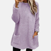 Amelia Sinclair | Plush Fleece Tunic Sweater For Women