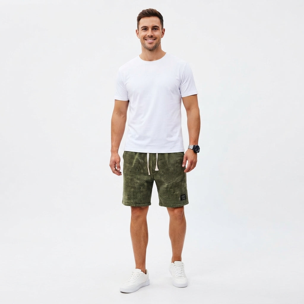 Corey Whitworth | Waffle-Knit Casual Shorts For Men