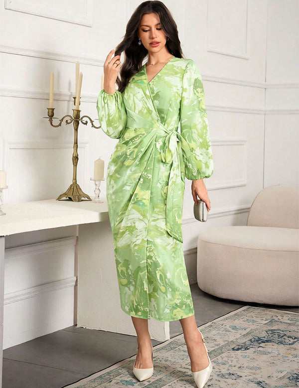 Holly Parker | Printed Wrap Midi Dress For Women