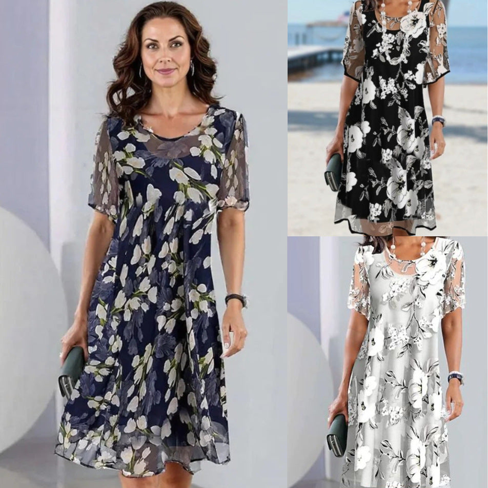 Isabelle Fletcher | Floral A-Line Midi Dress For Women