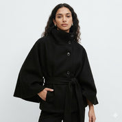 Valentina Moretti | Belted Cape Coat For Women