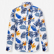 Finn Radcliffe | Tropical Print Cotton Shirt For Men