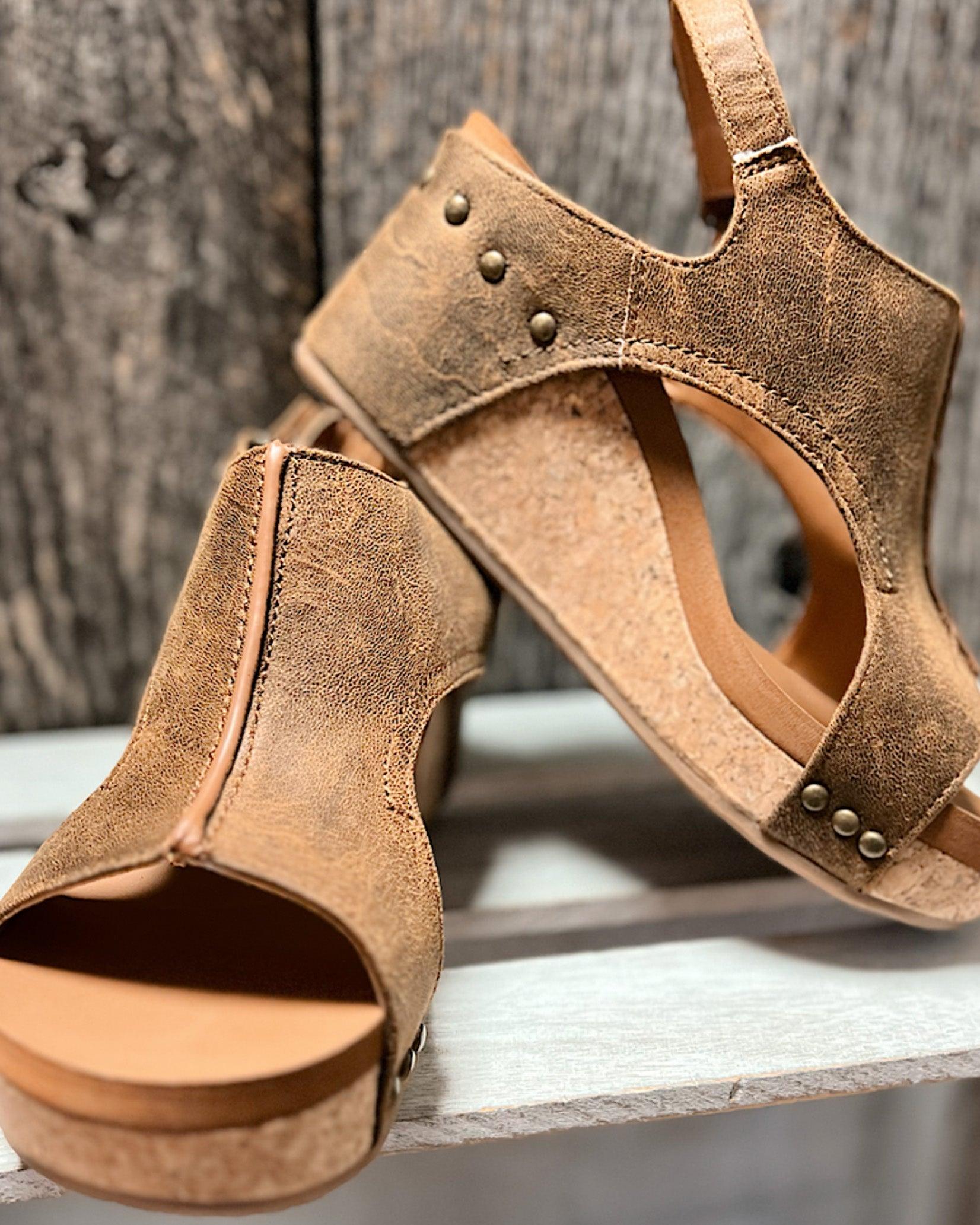 Torvella Lift | Cork Wedge Cut-Out Sandals