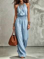 Sienna Murphy | Halter Wide-Leg Jumpsuit For Women