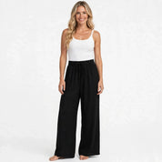 Elodie Thorne | High-Waisted Linen Look Trousers For Women