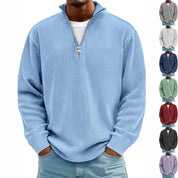 Liam Robertson | Ribbed Corduroy Quarter-Zip Sweatshirt For Men