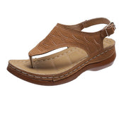 Orla Delaney | Two-Tone Leather Roman Sandals For Women