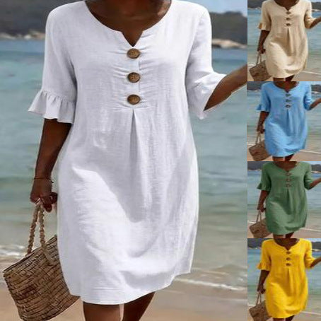 Beatrice Holloway | Relaxed Cotton Mini Dress For Women