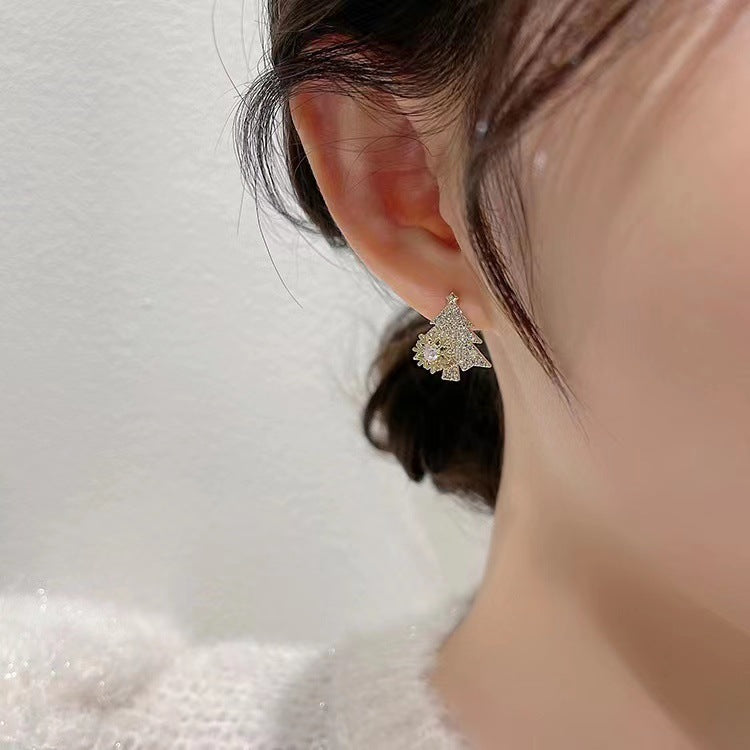 Star | Gold Rotatable Snowflake Christmas Earrings For Women