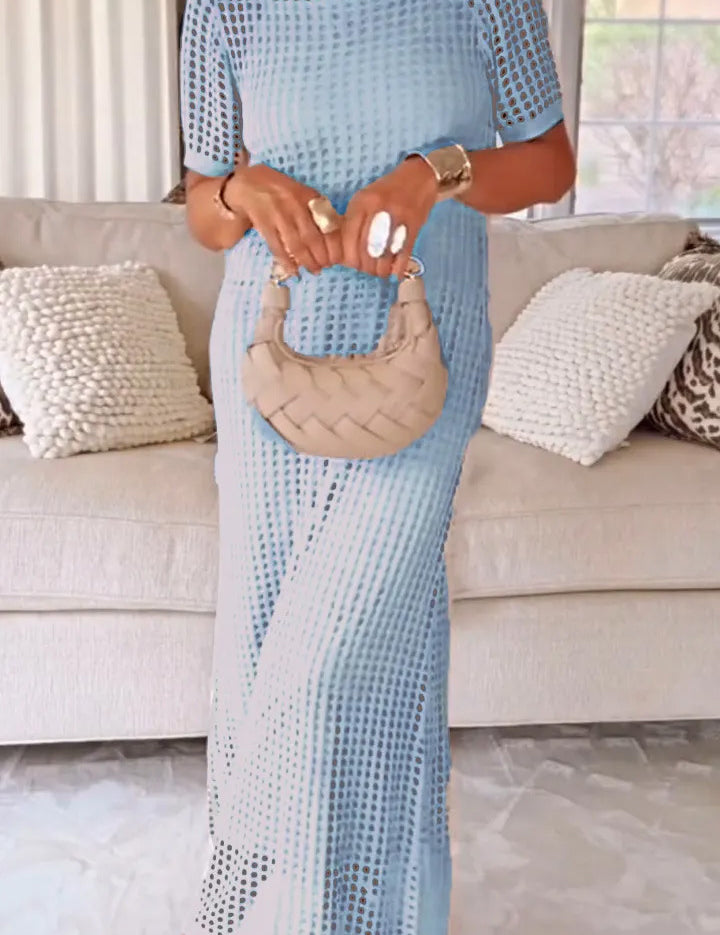 Georgia Clarke | Crochet Knit Maxi Dress For Women