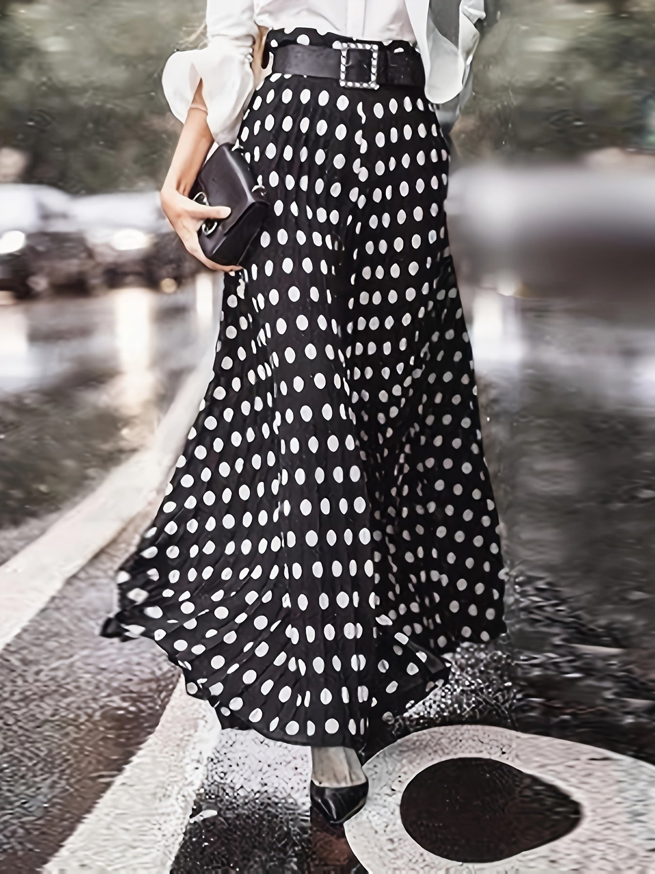 Poppy Sutton | Wide-Leg Trousers With Polka Dot Print For Women