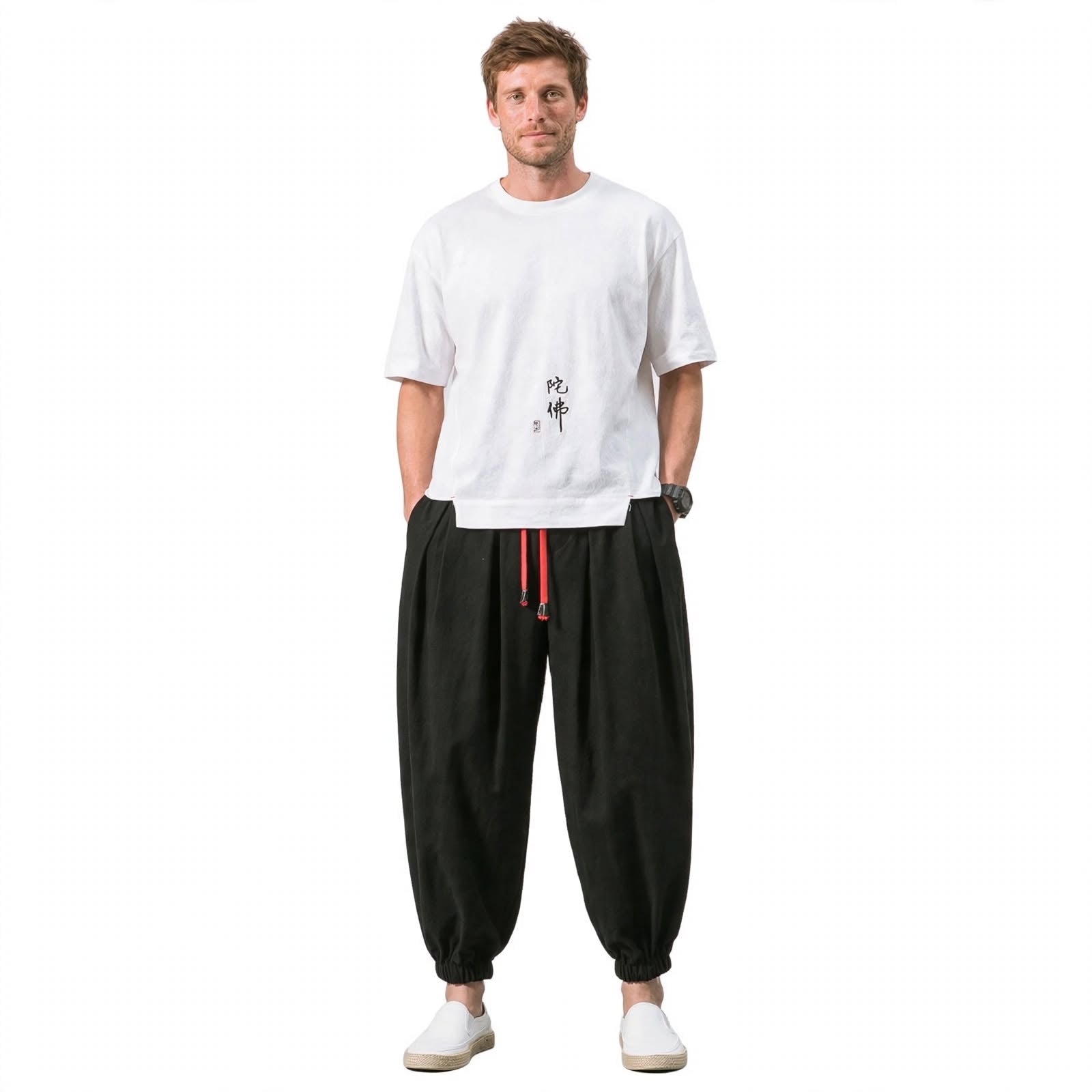 Miles Hawthorne | Loose Fit Cropped Pants For Men