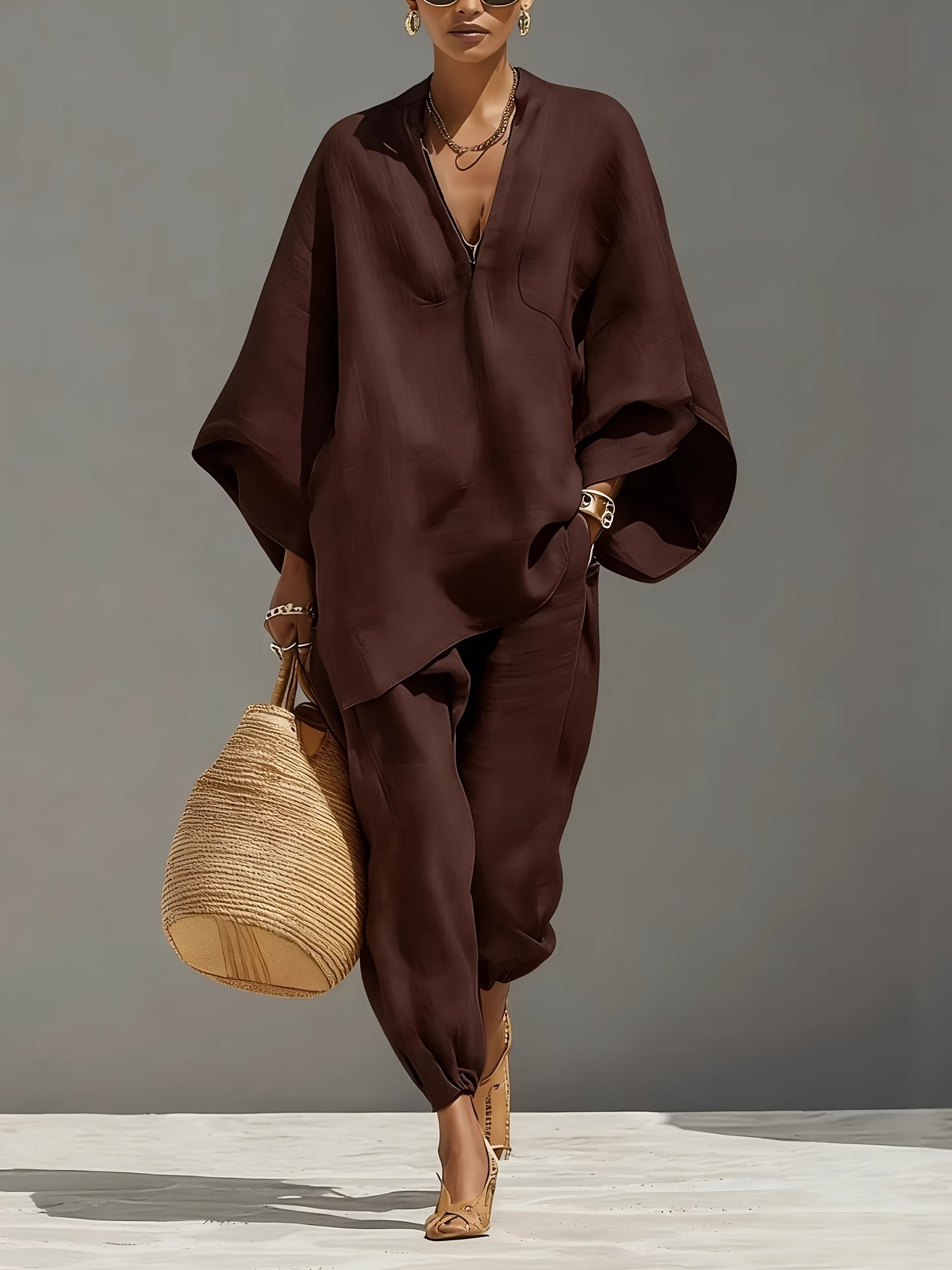 Cleo Fairhurst | Relaxed Batwing Two-Piece Set For Women
