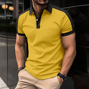 Lincoln Sherwood | Colorblock Short Sleeve Polo Shirt For Men
