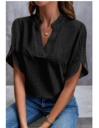 Lily Jones | Chiffon V-Neck Blouse For Women