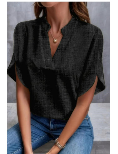 Lily Jones | Chiffon V-Neck Blouse For Women