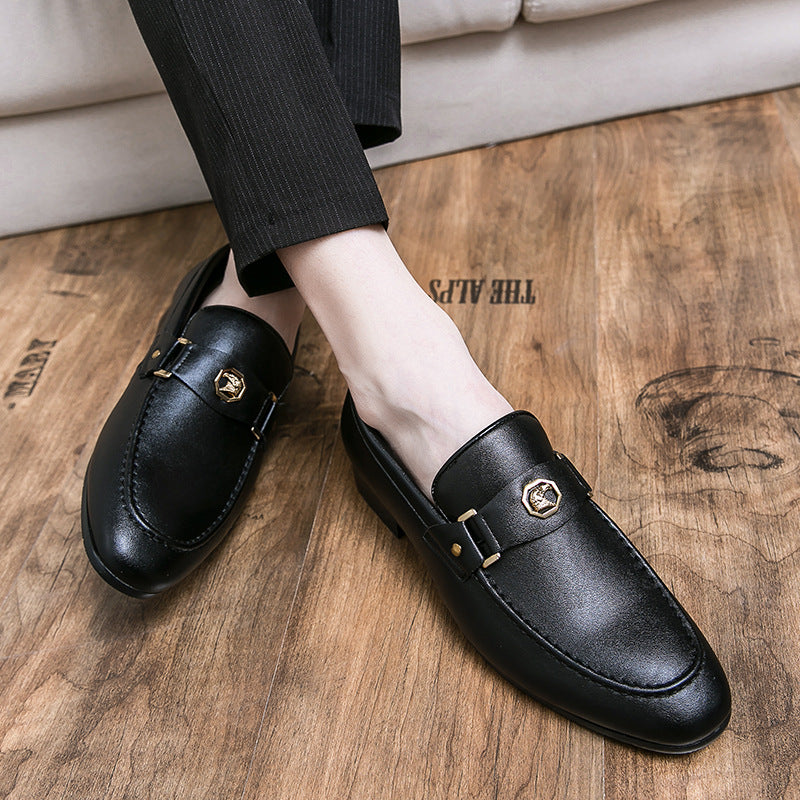 Hugh Sullivan | Metal-Buckle Leather Loafers For Men