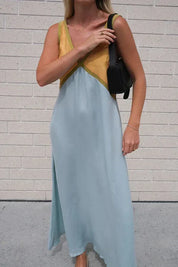 Rosalind Hawke | Maxi Dress With Colorblock V-Neck For Women