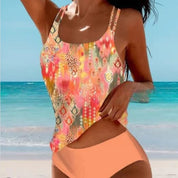 Grazia Rivham | Printed High Waist Tankini Set For Women