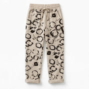 Mila Ashford | Printed Linen Look Jogger Pants For Women