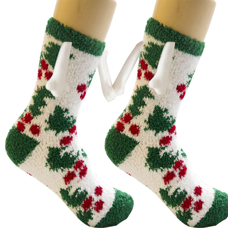 Ember | Red Santa Magnetic Christmas Socks Unisex & Couples