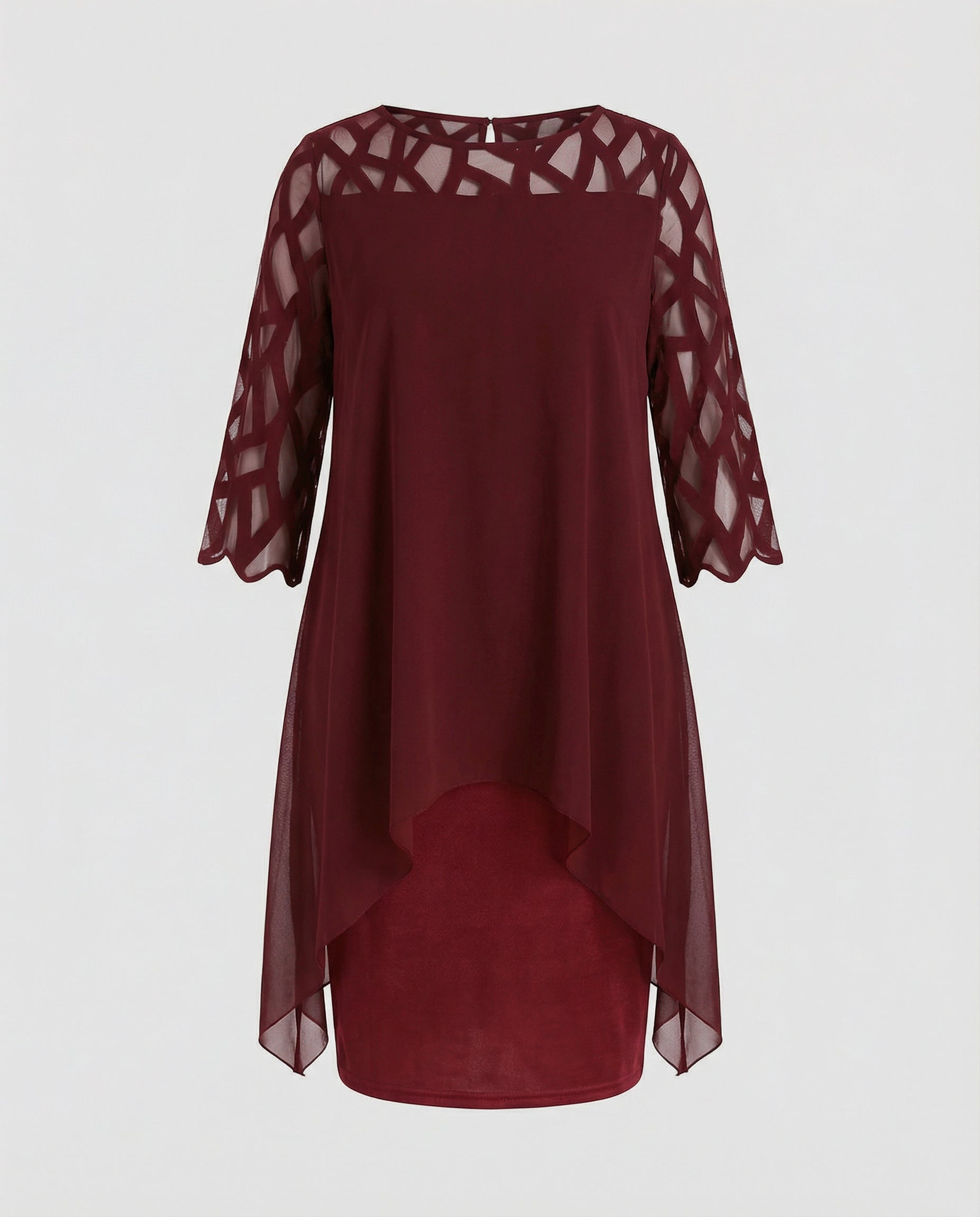 Ava Harrington | Mesh Sleeve Cape Mini Dress For Women