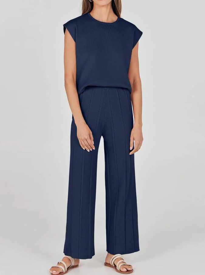 Naomi Ashcroft | Ribbed Two Piece Set For Women