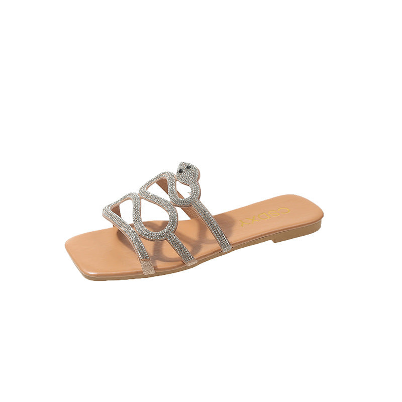 Aoife Kennedy | Diamante Snake Slippers For Women
