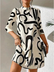 Ava Taylor | Abstract Print Mini Dress For Women