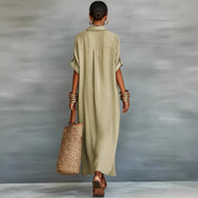 Elise Turner | Relaxed Lapel Maxi Dress For Women