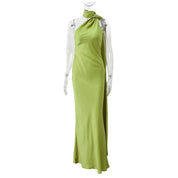 Georgia Mitchell | Satin Halter Maxi Dress For Women