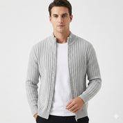 Sebastian Moreau | Shetland Wool Zip Cardigan For Men