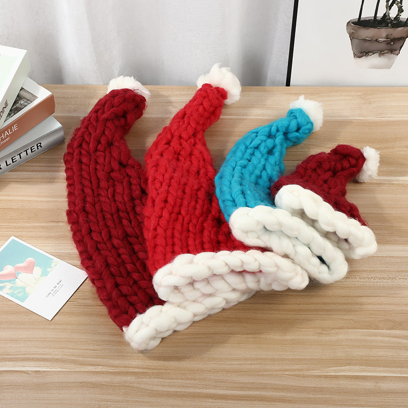Ruby Frost | Red Chunky Knit Christmas Santa Hat Unisex