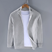 Sebastian Moreau | Shetland Wool Zip Cardigan For Men