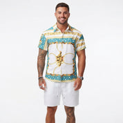 Dylan Foley | Tropical Print Shirt And Shorts Set For Men