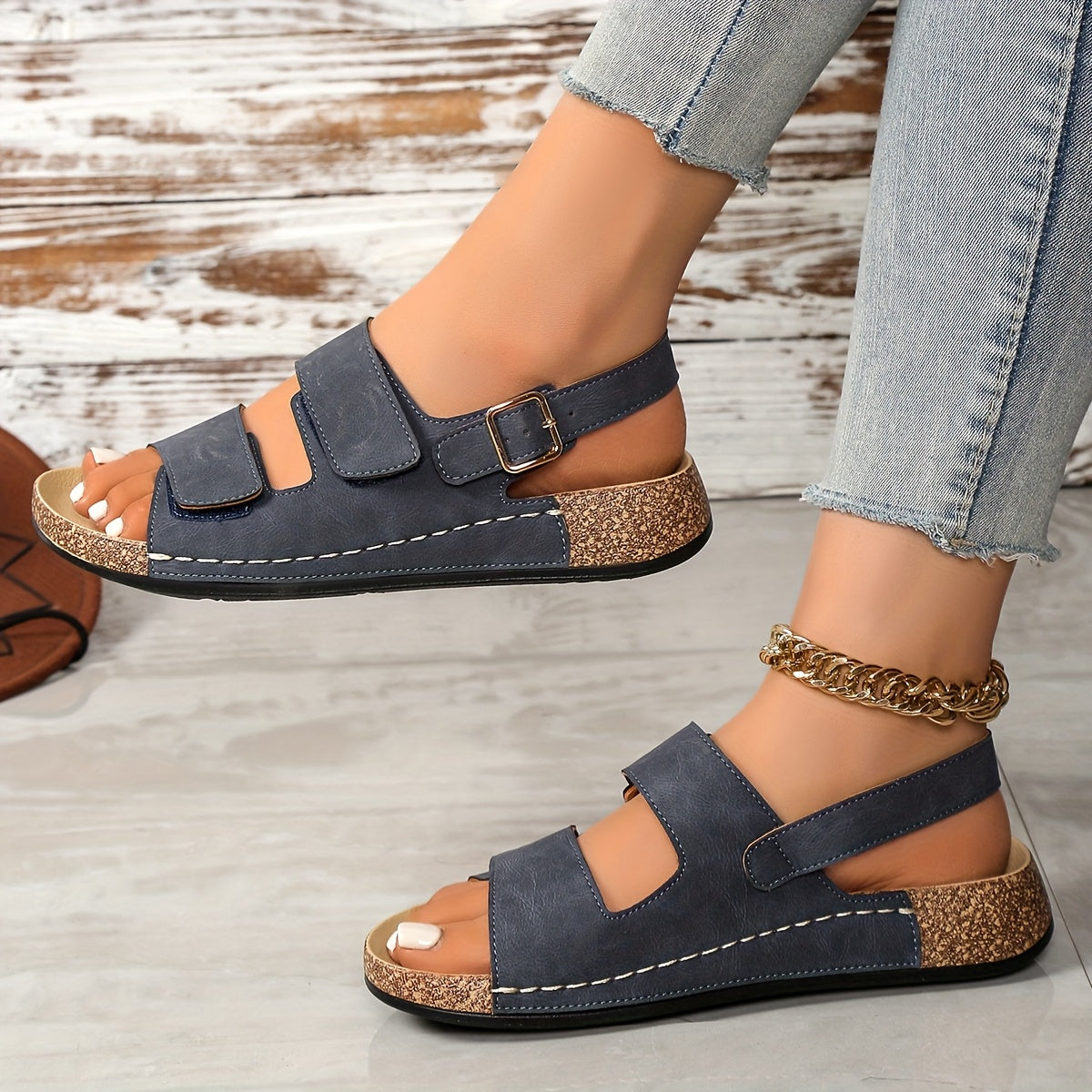 Olivia Sheldon | Adjustable Strap Comfort Sandals For Women