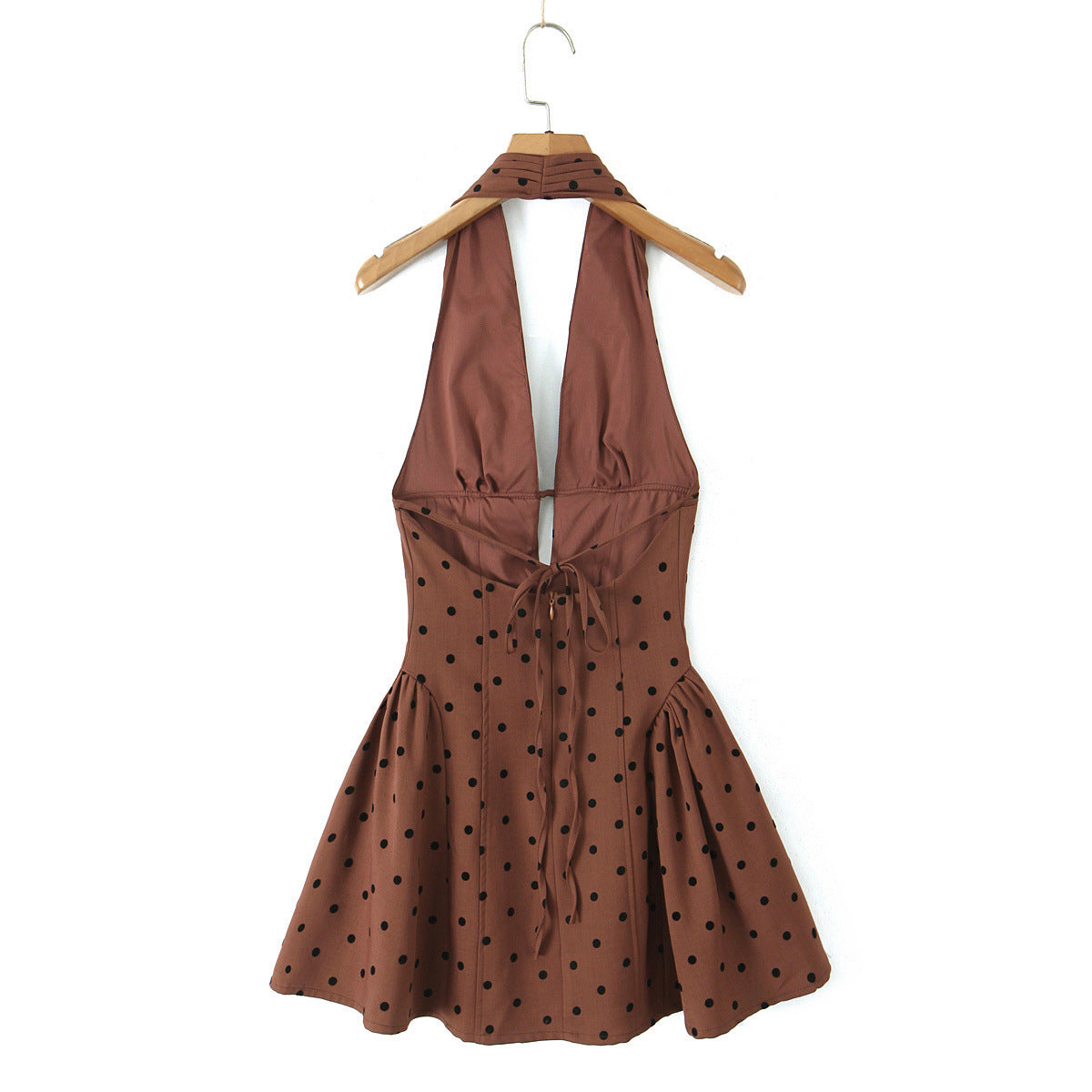 Phoebe Turner | Polka Dot Halter Mini Dress For Women