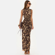 Tara Hughes | Leopard Print Bodycon Maxi Dress For Women