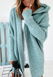 Elise Thornton | Oversized Hooded Knit Cardigan For Women