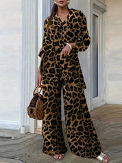 Bianca Thornleigh | Bold Leopard Print Two-Piece Set For Women