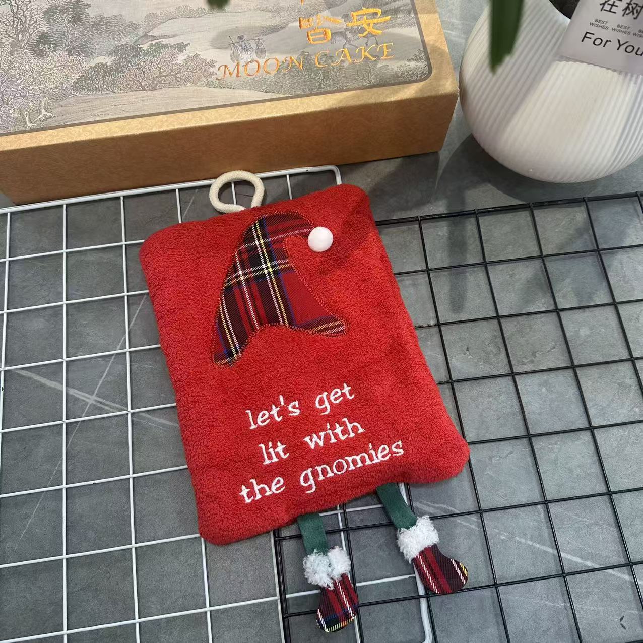 North Star | Green Santa Christmas Hand Towel Unisex
