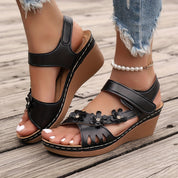 Elise Sheridan | Wedge Sandals With Floral Detail For Women