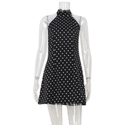Freya Bennett | Polka Dot Halter Mini Dress For Women